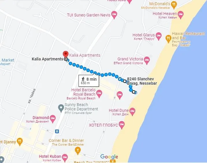 Kalia, Zweizimmer, Zweibalkon, Top-Apartment 阳光海滩 公寓